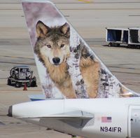 N941FR @ FLL - Frontier Lobo the Gray Wolf A319 - by Florida Metal