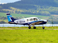 G-BOVK @ EGPN - Landing roll at Dundee Riverside EGPN with Tayside Aviation - by Clive Pattle