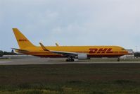 D-AEAJ @ EDDP - Parcel carrier is waiting for take-off on rwy 24L..... - by Holger Zengler