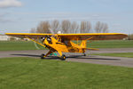 G-SAZM @ EGBR - Piper J3C-65 at The Real Aeroplane Club's Early Bird Fly-In, Breighton Airfield, April 2014. - by Malcolm Clarke