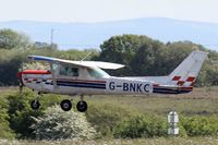 G-BNKC @ EGFH - Visiting Cessna 152 from the Herefordshire Areo Club, seen at EGFH. - by Derek Flewin