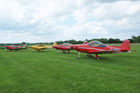 G-REEC @ EGSV - Line up of three Falco's and a SF 260 at Old Buckenham. - by Graham Reeve