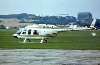 G-BFTR @ EGKA - Bell 206L LongRanger [45139] Shoreham~G 30/07/1980. From a slide. - by Ray Barber