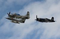 N65164 @ YIP - EA-1E Skyraider with A-4 Skyhawk and F4U Corsair Legacy Flight at Thunder Over Michigan - by Florida Metal