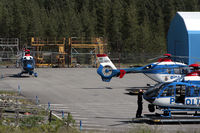 SE-HPU @ ESSA - 3 police helicpters at Patria Helicopters. - by Anders Nilsson