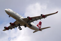 G-VELD @ EGLL - Airbus A340-313X [214] (Virgin Atlantic) Home~G 09/08/2011. On approach 27R. - by Ray Barber