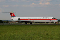 I-SMEV @ LOWG - Meridiana MD-82 ready for departure to Rome @GRZ - by Stefan Mager