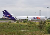 N595FE @ EGSS - Plus another at Fedex Apron - by John Coates