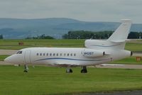 N435T @ EGCC - Taxiing to Biz Jet stand at Manchester Airport England.
Photo taken from Aviation Viewing Park - by Rod Whitaker