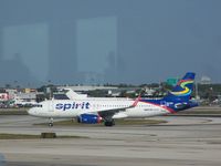 N624NK @ KFLL - Spirit Airlines A320-232 just landed at KFLL - by Reese Morel