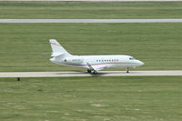 N497DC @ KDPA - Photographed from the control tower.  Taxiing to Rwy 2L - by Glenn E. Chatfield