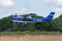 G-AXGG @ EGFH - Visiting Reims/Cessna F150J departing Runway 22. - by Roger Winser