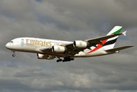 A6-EDU @ FIMP - Daily A380 service from Dubai approaching rwy 14 at Plaisance on a winter's day. - by Arjun Sarup