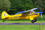 G-USKY @ EGCW - visitor at Welshpool - by Chris Hall