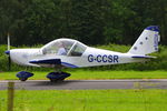 G-CCSR @ EGCW - visitor at Welshpool - by Chris Hall
