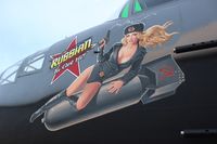 N747AF @ LAL - B-25J Mitchell nose art Russian to get Ya - by Florida Metal