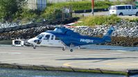 C-GHJJ @ CBC7 - Helijet lifting off from Vancouver Harbour Heliport. - by M.L. Jacobs