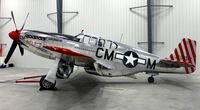 N251MX @ KAXN - North American P-51C Mustang in the community hangar. - by Kreg Anderson