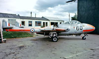 WZ515 @ EGBJ - de Havilland DH.115 Vampire T.11 [15102] (Royal Air Force) Staverton~G 27/07/1977 - by Ray Barber