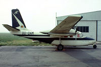OO-DAM @ EBAW - Aero Commander 500B [893-1] Antwerp-Deurne~OO 14/08/1977.From a slide. - by Ray Barber