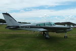 N747YK @ EGBT - visitor at Turweston - by Chris Hall