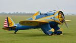 N3378G @ EGSU - 2. N3378G 'Peashooter' emerging from the mist at The Flying Legends Air Show, IWM Duxford. July,2014. - by Eric.Fishwick