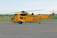 ZH544 @ EGFH - Sea King HAR.3A, call sign Rescue 169, seen taxxing to the pumps at EGFH, for a hot refuel. - by Derek Flewin