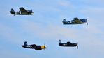 G-RUMM @ EGSU - 45. The Bearcat with Corsair, Hellcat and Wildcat - at The Flying Legends Air Show, IWM Duxford. July,2014. - by Eric.Fishwick