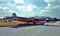 WF890 @ EGCN - English Electric Canberra T.17A [71091] (Royal Air Force) RAF Finningley~G 30/07/1977. From a slide. - by Ray Barber