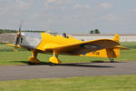 G-AKAT @ EGBR - Miles M14A Hawk Trainer 3 at The Real Aeroplane Company's Biplane and Open Cockpit Fly-In, Breighton Airfield, June 1st 2014. - by Malcolm Clarke