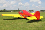 G-BGMJ @ EGBR - Gardan GY-201 Minicab at The Real Aeroplane Club's Biplane and Open Cockpit Fly-In, Breighton Airfield, June 1st 2014. - by Malcolm Clarke