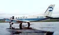 OH-EBC @ EFHK - Embraer EMB-110P1 Bandeirante [110258] (Finnair) Helsinki-Vantaa~OH 13/06/1988. From a slide. - by Ray Barber