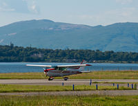 G-BRZS @ EGEO - On Runway 19, Oban Airport for departure. - by Jonathan Allen