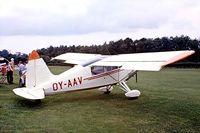 OY-AAV @ EGTH - S.A.I. KZ VII U-4 Laerke [160] Old Warden~G 13/07/1980. From a slide. - by Ray Barber