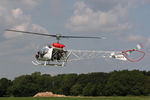 G-GGTT @ EGBR - Agusta AB-47G-4A at The Real Aeroplane Club's Biplane and Open Cockpit Fly-In, Breighton Airfield, June 1st 2014. - by Malcolm Clarke