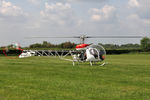 G-GGTT @ EGBR - Agusta AB-47G-4A at The Real Aeroplane Club's Biplane and Open Cockpit Fly-In, Breighton Airfield, June 1st 2014. - by Malcolm Clarke