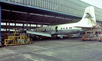 OO-VFG @ EBAW - Douglas DC-6B [45077] (DAT-Delta Air Transport) Antwerp-Deurne~OO  14/08/1977. From a slide. - by Ray Barber