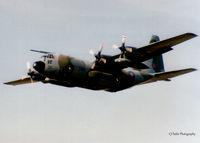 XV210 @ EGVA - Scanned from print. Hercules C.1P XV210 does fly-by at RIAT 96. - by Clive Pattle