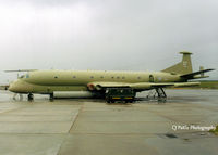 XV227 @ EGQK - Scanned from print - Nimrod XV227 of Kinloss Maritime Wing sits on the apron at EGQK Feb '96 - by Clive Pattle
