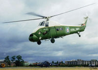 XT772 @ EGHF - Scanned from print. 781 NAS Wessex HU.5 'Green Parrot' XT772 at HMS Daedalus Air Day, 1979. - by Clive Pattle