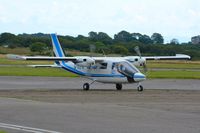 G-RIPA @ EGFH - Visiting Vulcanair P-68 Observer 2 operated by APEM Aviation. The aircraft is equiped for aerial surveys and remote sensing operations. - by Roger Winser