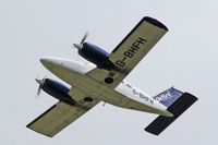 G-BHFH @ EGFF - Oxford based, Oxford Aviation Academy, Seneca ll, callsign Oxford 67, seen in the overhead after an practice ILS Approach at EGFF. - by Derek Flewin