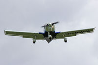 G-WAVA @ EGFF - Wellesbourne Mountford based, Robin, seen on very short finals runway 30 at EGFF. - by Derek Flewin