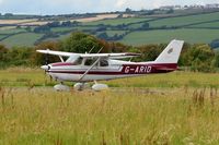 G-ARID @ EGFP - Visiting Cessna Skyhawk taxying prior to departure. Previously registered N7709X. - by Roger Winser