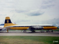 G-AOVT @ EGSU - Scanned from print. Photographed in July 1991 alongside Concorde in the airliner display. - by Clive Pattle