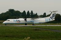 G-JEDR @ LFRB - De Havilland Canada DHC-8-402Q Dash 8, Take off run rwy 25L, Brest-Bretagne airport (LFRB-BES) - by Yves-Q