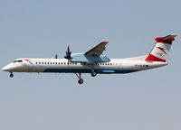 OE-LGC @ LFBO - Landing rwy 32R in Austrian Arrows c/s with Brussels Airlines titles - by Shunn311