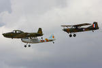 N4956C @ EGMJ - in formation with G-ASCC and G-PDOG  at the Little Gransden Airshow 2014 - by Chris Hall
