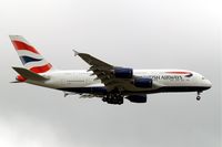 G-XLEB @ EGLL - Airbus A380-841 [121] (British Airways) Home~G 09/08/2014. On approach 27L. - by Ray Barber