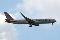 N342AN @ EGLL - Boeing 767-323ER [33081] (American Airlines) Home~G 06/08/2014. On approach 27L. - by Ray Barber